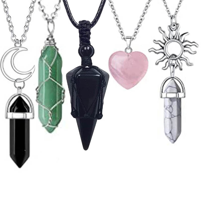 15g Weight IG Style Casual Geometric Crystal Iron Wholesale Pendant Necklace