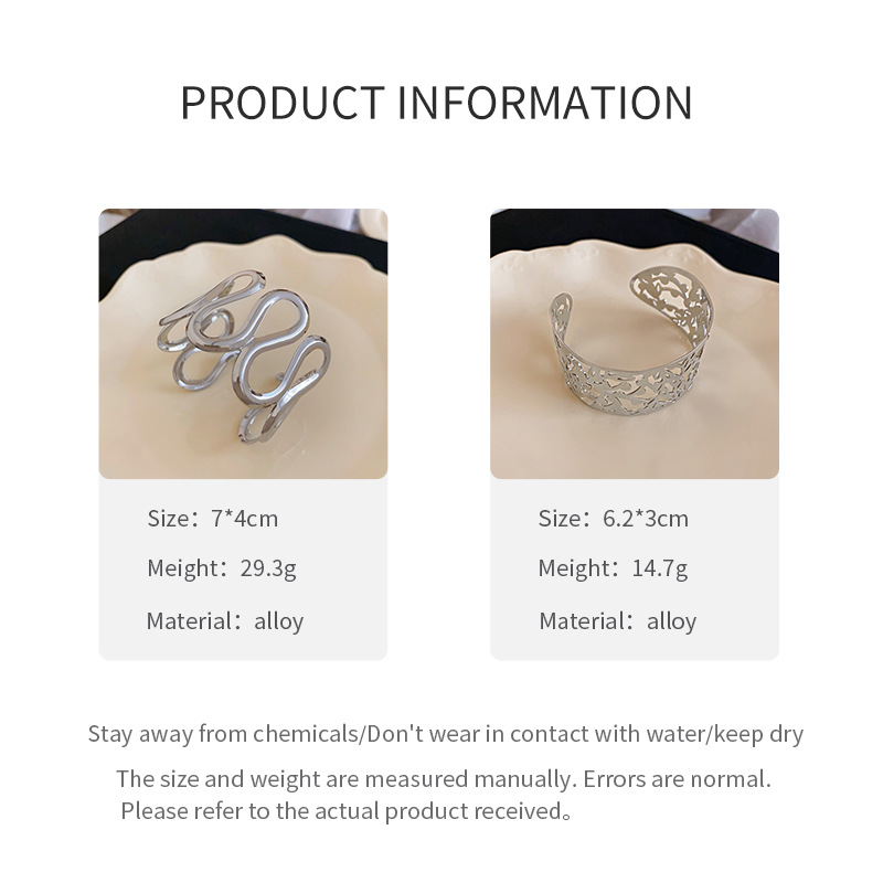 Elegant Exaggerated Geometric Alloy Bangles Wholesale display picture 2