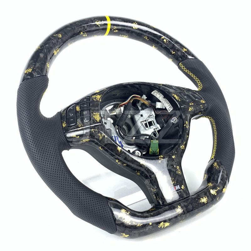 Suitable for BMW E46 3 Series forged carbon fiber steering wheel upgrade modified sports car steering wheel