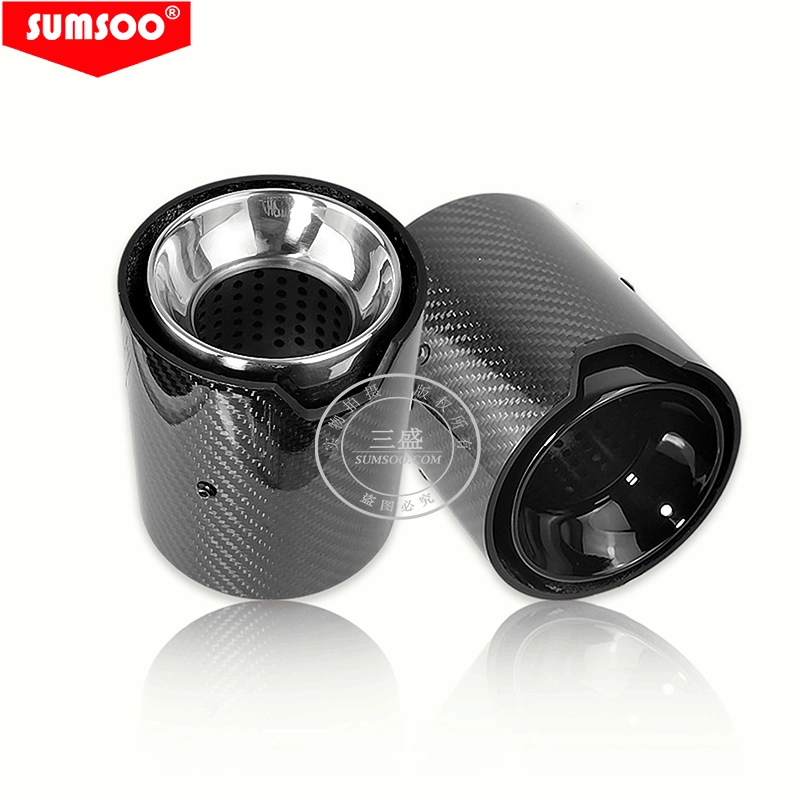 Индивидуальный автомобиль Sansheng подходит для BMW модифицированного 105 глушителя выхлопной трубы автомобиля из углеродного волокна декоративного хвостового горла