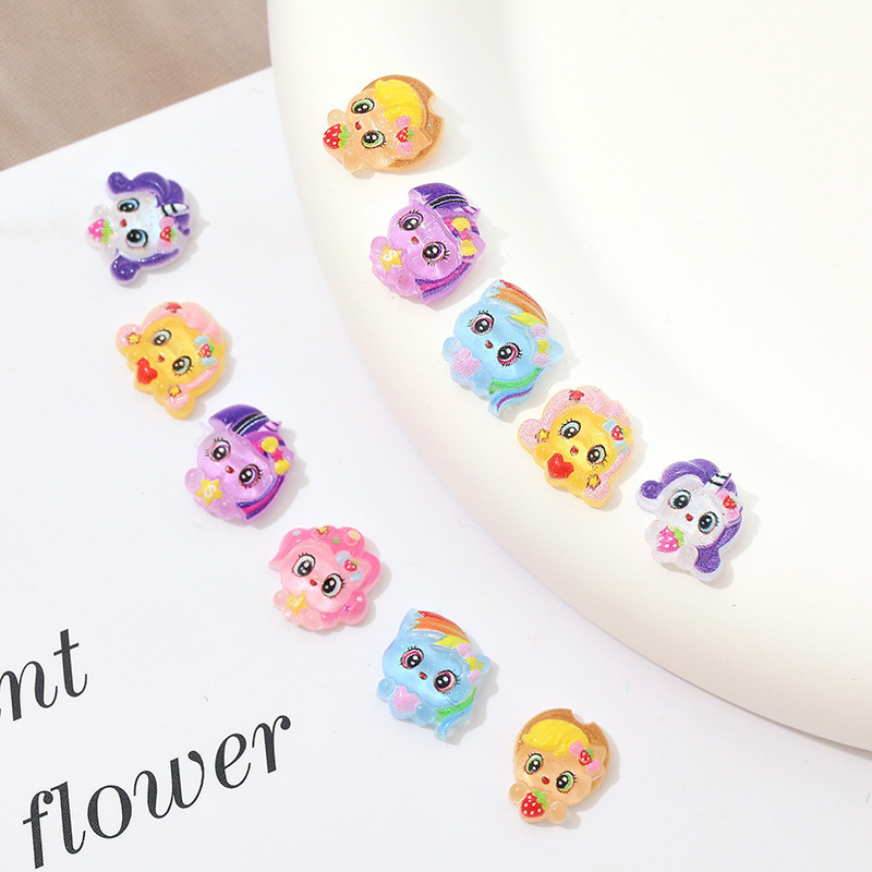 Cone Sanrio Ice Cream Cartoon Cute Unicorn Pudding Dog Ornaments Resin Wearable Nail Ornaments Accessories Cone Sanrio Ice Cream Cartoon Cute Unicorn Pudding Dog Ornaments Resin Wearable Nail Ornaments Accessories