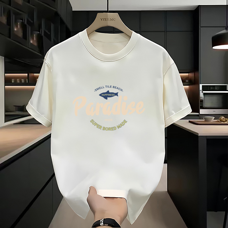 White, cotton, with short sleeve, 100% cotton