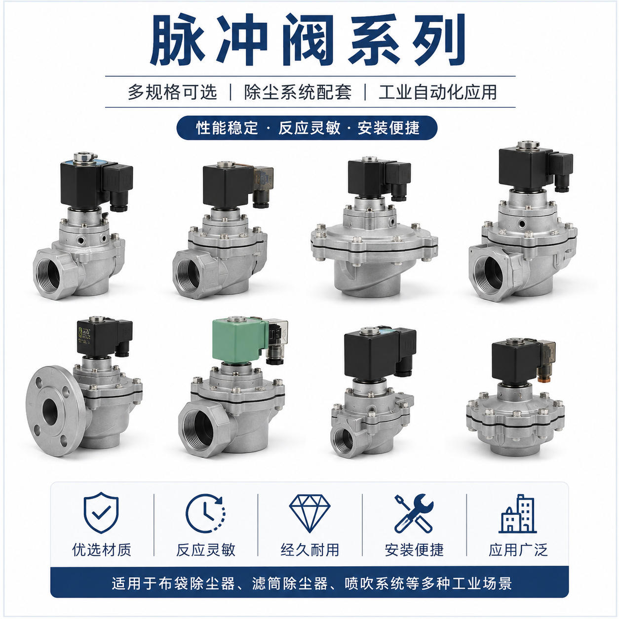 图尔波脉冲阀三寸淹没式清灰阀除尘器电磁阀DMF-Y-76S脉冲喷吹阀