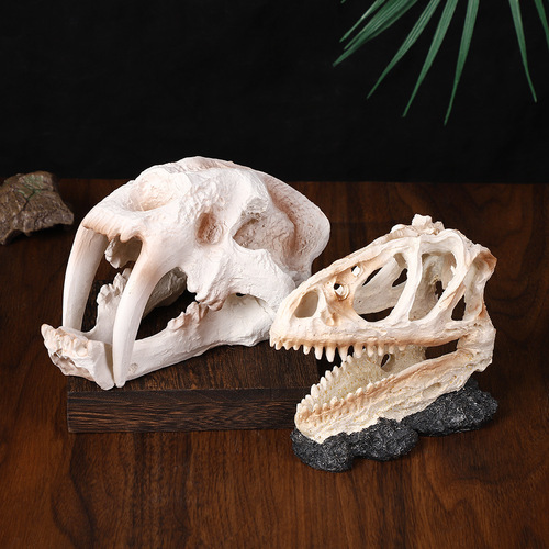 Fish tank landscape Tyrannosaurus Rex resin figurine realistic skeleton bones fish shrimp hiding house aquarium decoration fossil