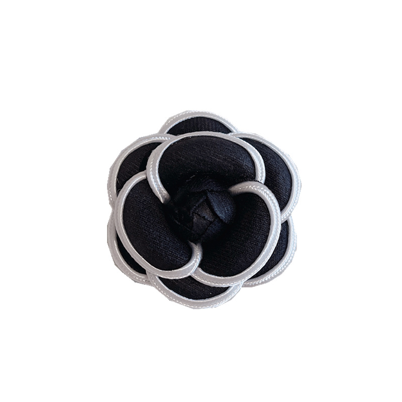 Corea del Sur Chanel estilo Camelia broche tela hecho a mano accesorios vestido todo partido traje suéter abrigo pin ramillete