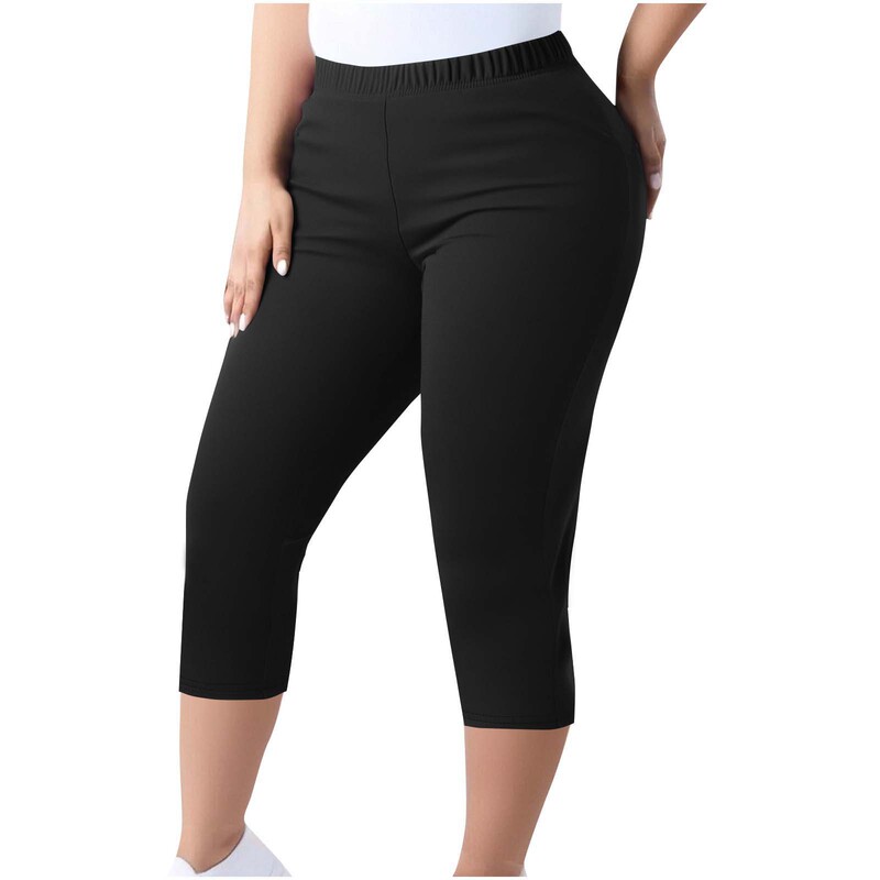 国境を越えた売れ筋のヨーロッパとアメリカの女性用レギンス、クロップドパンツ、大きいサイズのウエストゴムパンツ|undefined