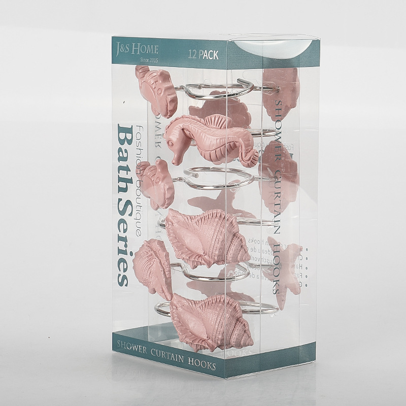 Cortina de ducha de resina hebilla de baño 12 piezas C-tipo gancho abierto cortina hebilla colgante anillo cortina partición puerta cortina Accesorios