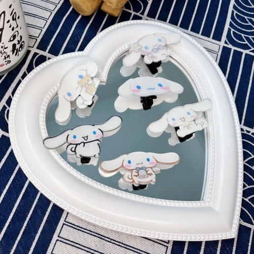 Acrylic Hair Clip DIY Decal for Cute Cartoon Dog Charm, Duck Bill Clip for Students and Girls