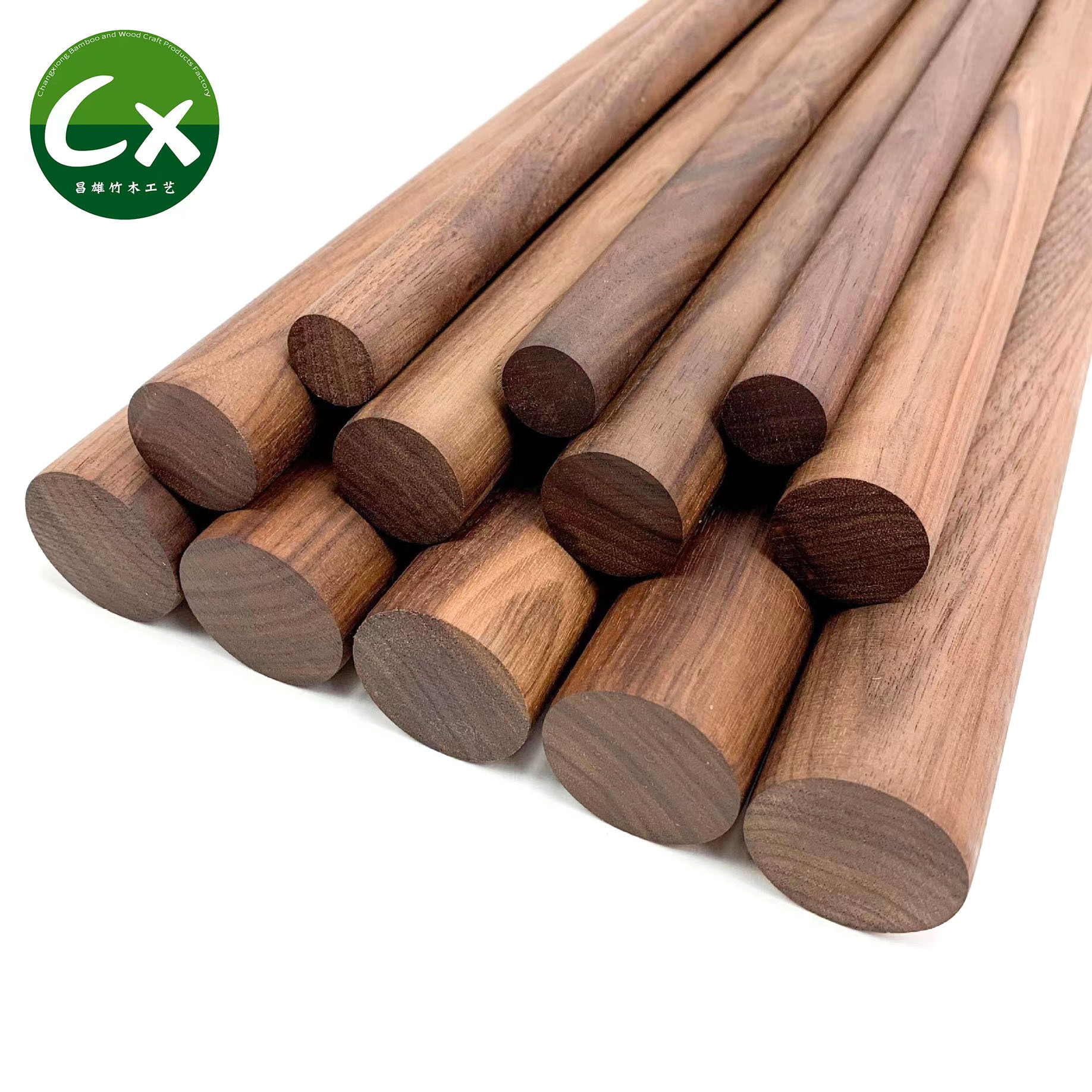 北美FAS级黑胡桃圆棒胡桃木圆木棒木棍圆条厂家批发任意尺寸裁剪