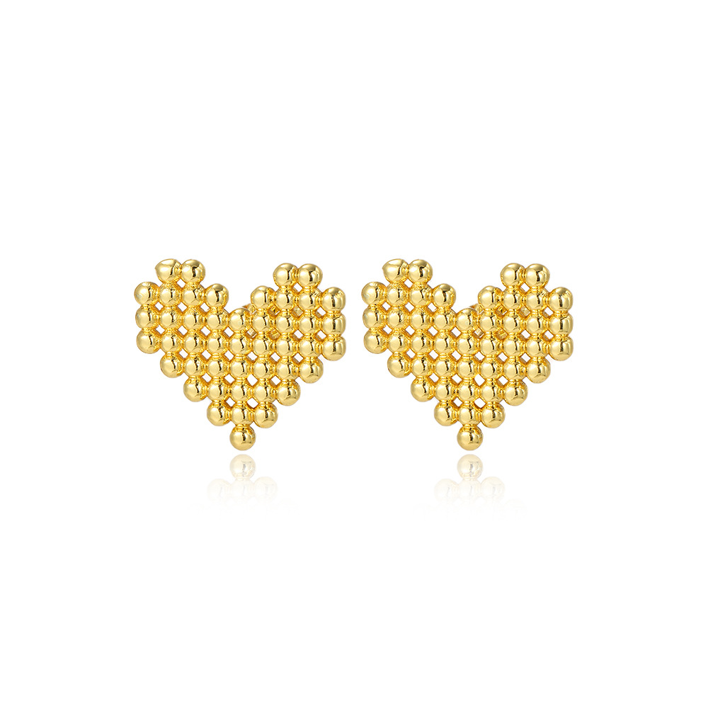 8g Weight Copper Ear Needle Material Ear Studs Classification 1 Pair Quantity Casual, Daily Occasion Copper Material Bear, Heart Shape, Wings Pattern All Seasons Season Women's Gender Plating Design Modern Style, Classic Style Style 1 Pair Modern Style Classic Style Bear Heart Shape Wings Plating Copper Ear Studs 2