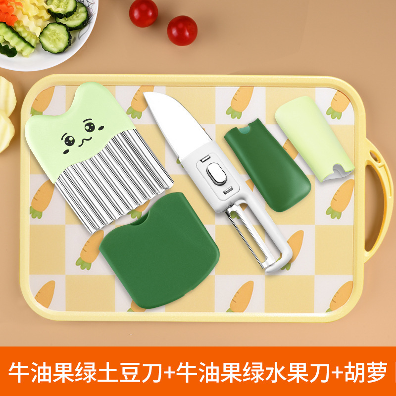Cuchillo ondulado de acero inoxidable cuchillo de patata de dientes de lobo cuchillo ondulado multifuncional para cortar patatas cuchillo ondulado de cocina para cortar verduras domésticas Yangjiang