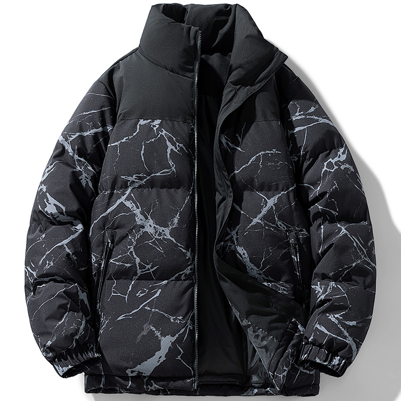 Transfronterizo nuevo invierno plumón de algodón para hombres grueso camuflaje de algodón cálido chaqueta de pan de algodón