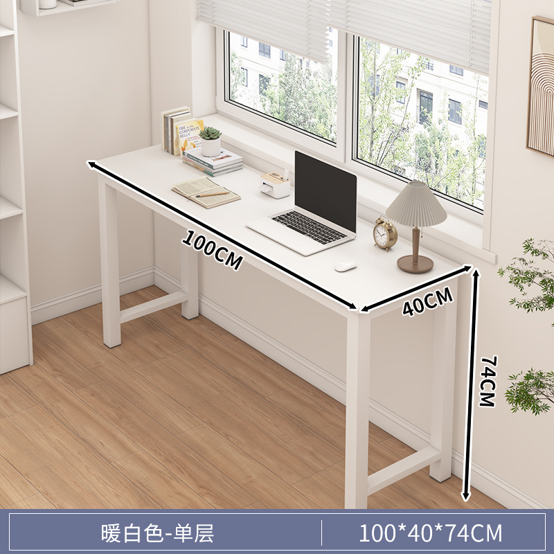 Mesa larga simple y estrecha para el hogar, escritorio de dormitorio, escritorio de estudio, escritorio de escritorio de escritorio simple