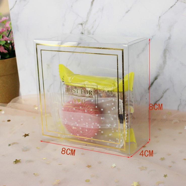网红风喜糖盒 烫金喜糖盒  透明PVC糖果包装 伴手礼创意礼盒现货