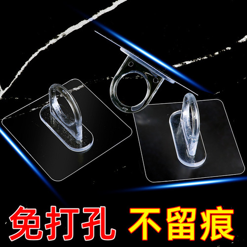 [Cross-border] Bathroom Multifunctional Round Hook No Punching Shampoo Hanger Shower Gel Wall Hanging Adhesive Hook