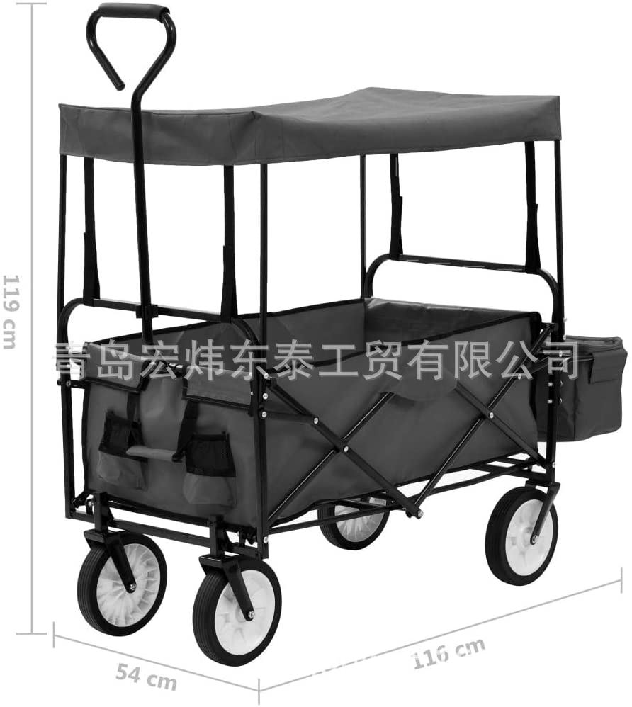 厂家直销出口欧美亚马逊花园工具车户外野营车折叠布兜车沙滩车