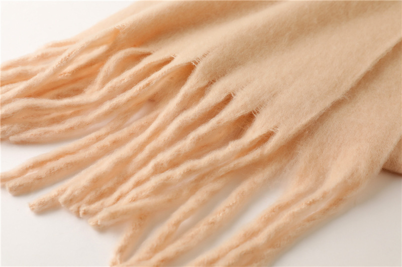 Mohair Schal Für Damen Und Herren Mit Fransen Und Perlen_voghion.com