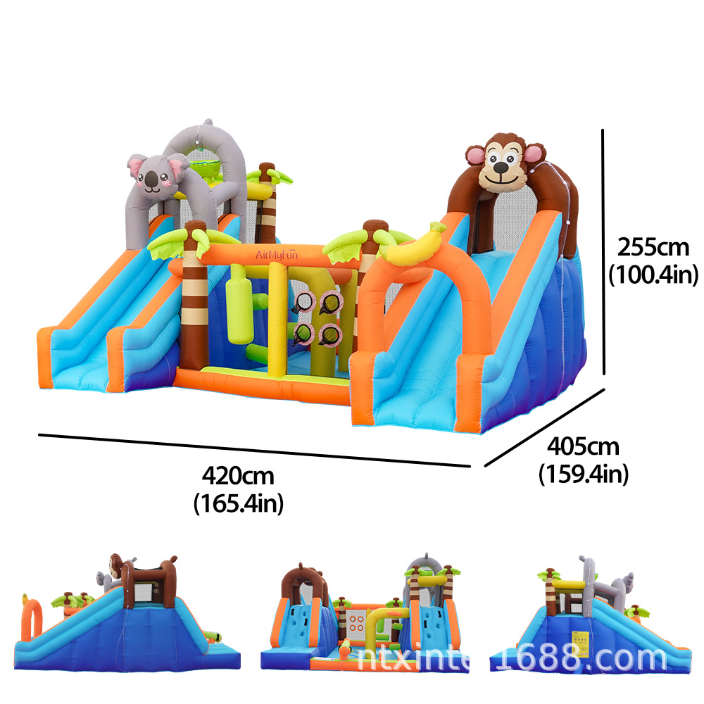 Castillo inflable de gran venta para uso doméstico, trampolín para niños, parque infantil pequeño para interior y exterior, tobogán inflable, cama elástica, castillo inflable.
