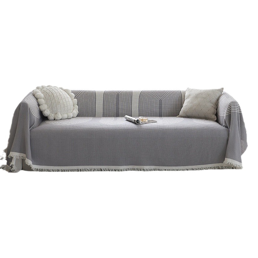 Venta al por mayor luz de lujo universal sofá toalla cubierta de tela estilo nórdico sofá funda de cojín cubierta manta cuatro estaciones universal individual tres-persona