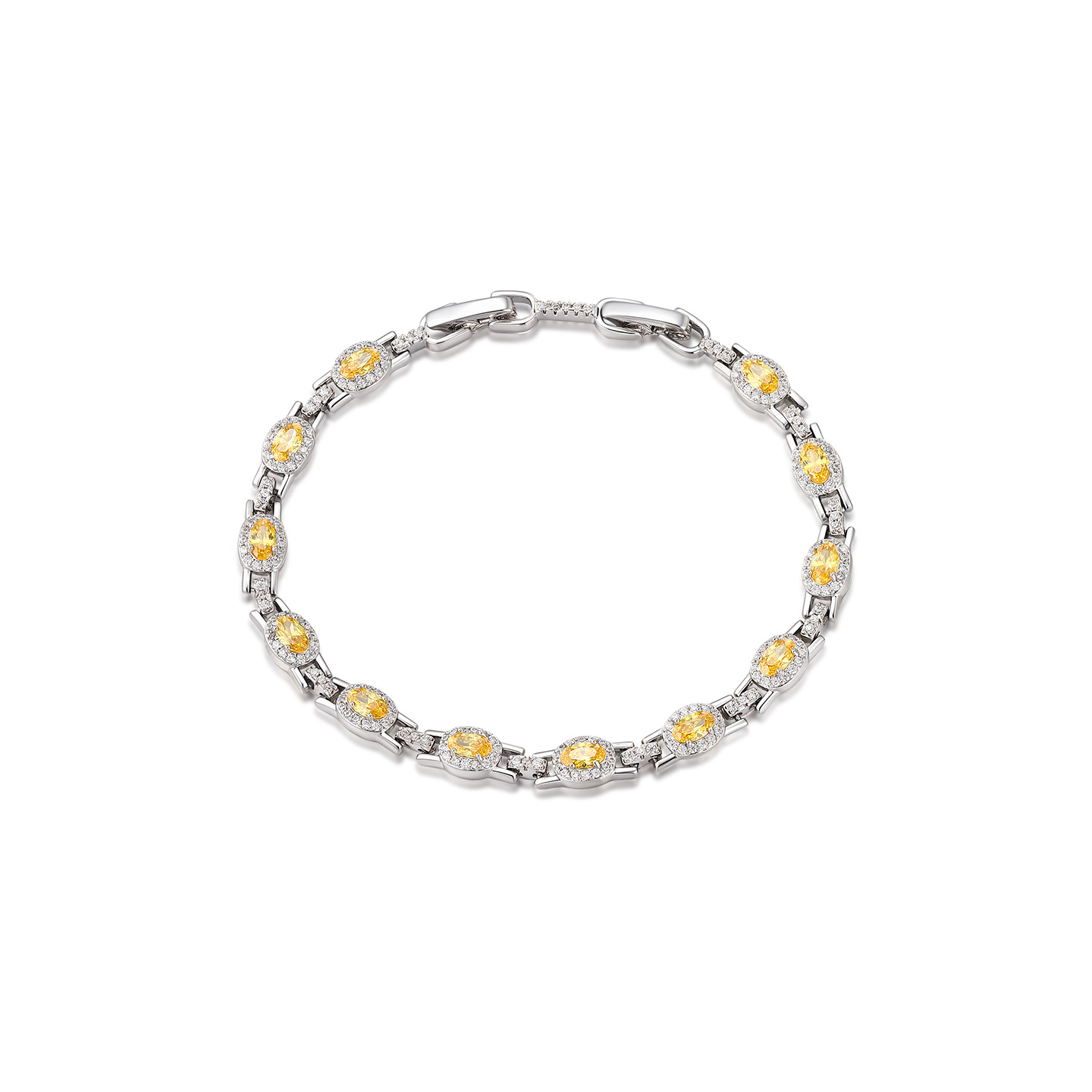 Xuping serie de huevos geométricos pulseras de empalme amarillo aleación de cobre chapado blanco lujoso temperamento ligero joyería al por mayor