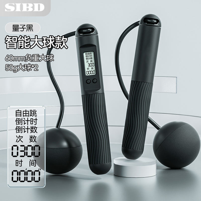 电子计数跳绳成年学生训练负重燃脂运动霍尔计数器中考专用跳绳子|undefined