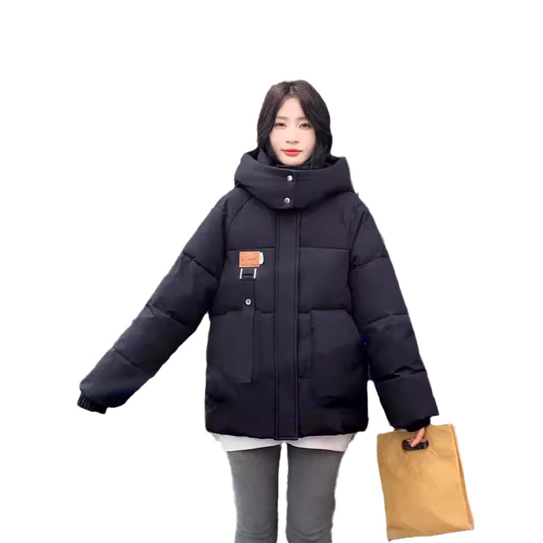 2024 invierno nuevo abrigo de mujer de algodón corto chaqueta de algodón de alta sensación moda