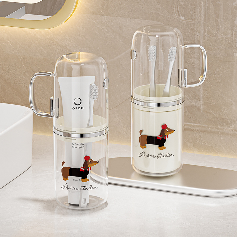 Ylellinen läpinäkyvä matkasetti hammasharjanpidike mukilla_voghion.com