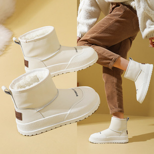 2023 snow boots winter New thick velvet thick fashion warm mid-calf Internet celebrity fashion thick sole height increasing cotton shoes