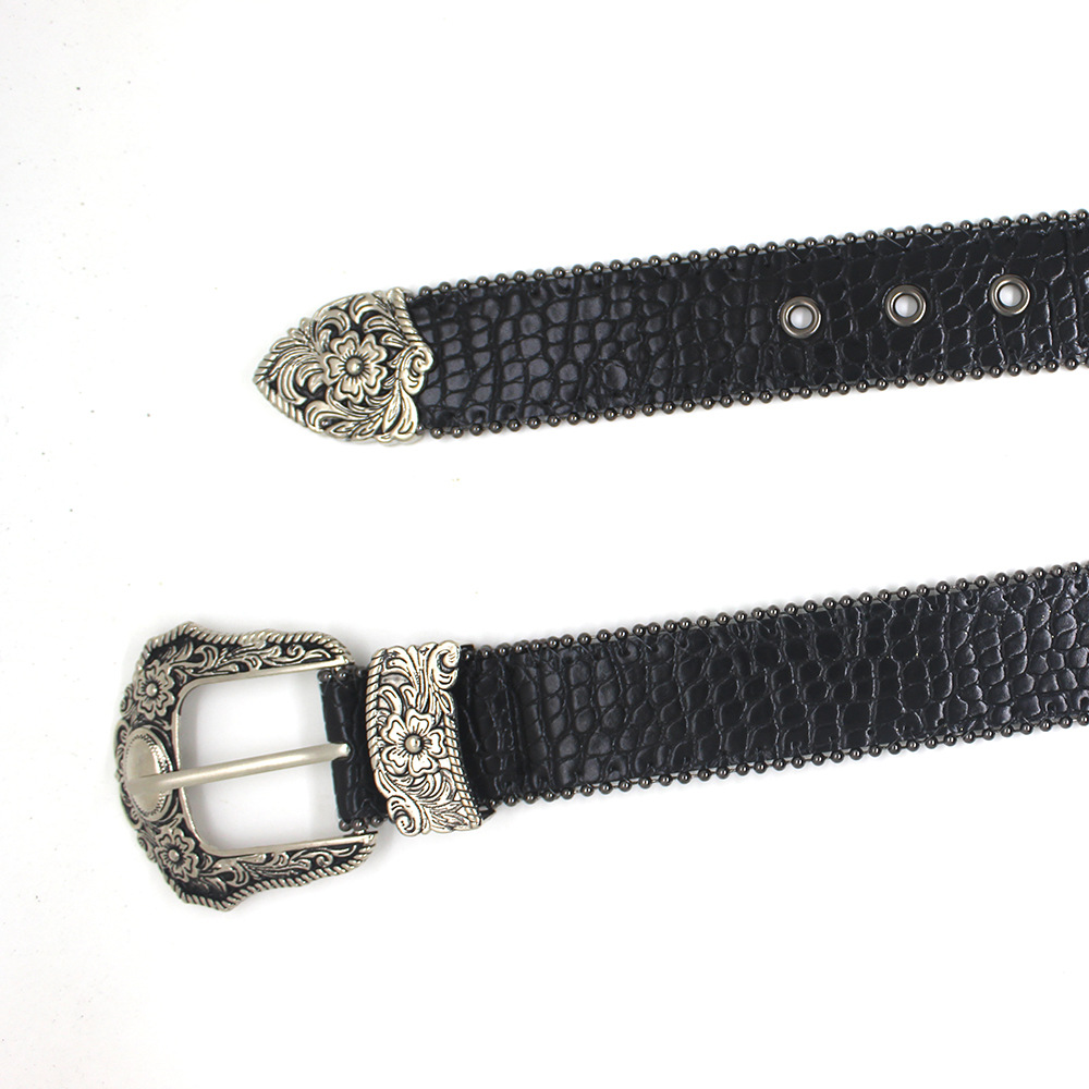 Trendy New American Vintage Belt Jeans Skirt Accessories Fashionable and Versatile Personalized Belt Subcultural Belt for Men and Women_viptrois.com