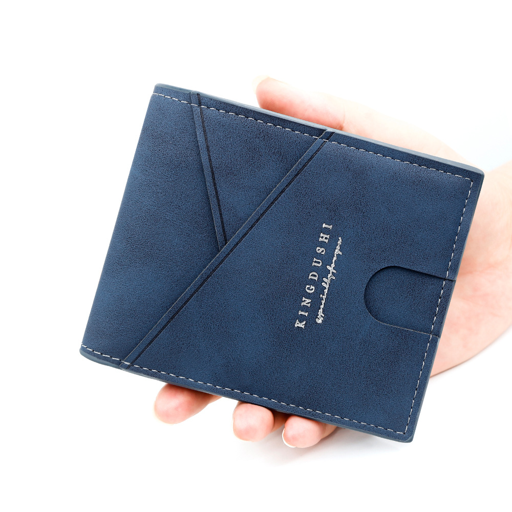Nueva billetera corta para hombre de moda estilo europeo y americano con múltiples tarjetas, billetera de pu, billetera de cuero suave, bolsa de monedas