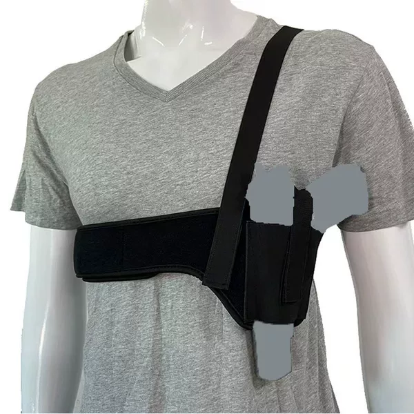 Neoprene tactical gun holster, dual-use for waist/handheld, quick-draw design, shoulder-hanging, waist-and-armpit concealed carry