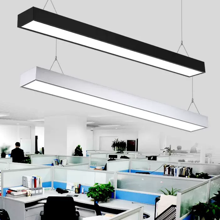 办公室吊灯LED长条灯条形吊线灯现代简约健身房店铺商业照明灯具