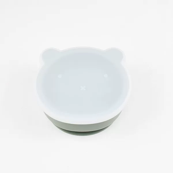 [橄榄绿-【带盖】小熊碗]