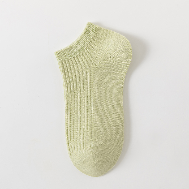 Calcetines de barco no caen calcetines de verano antideslizantes de doble aguja calcetines de algodón puro calcetines delgados calcetines de mujer transpirables calcetines invisibles