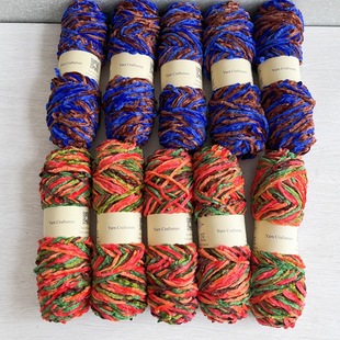Manufacturer Supplies Gold Velvet Chenille DIY Crochet Thread Segment Dyed Full Polyester Chenille Thread Glossy Thread Handmade Wool