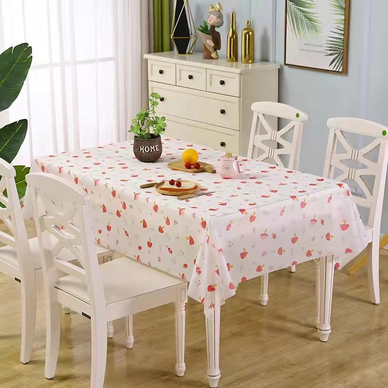 Factory Customized Waterproof and Oil-Proof Tablecloth, Anti-Scalding, No-Wash Picnic Cloth, Rectangular Coffee Table Fabric, Thickeneded Table Mat