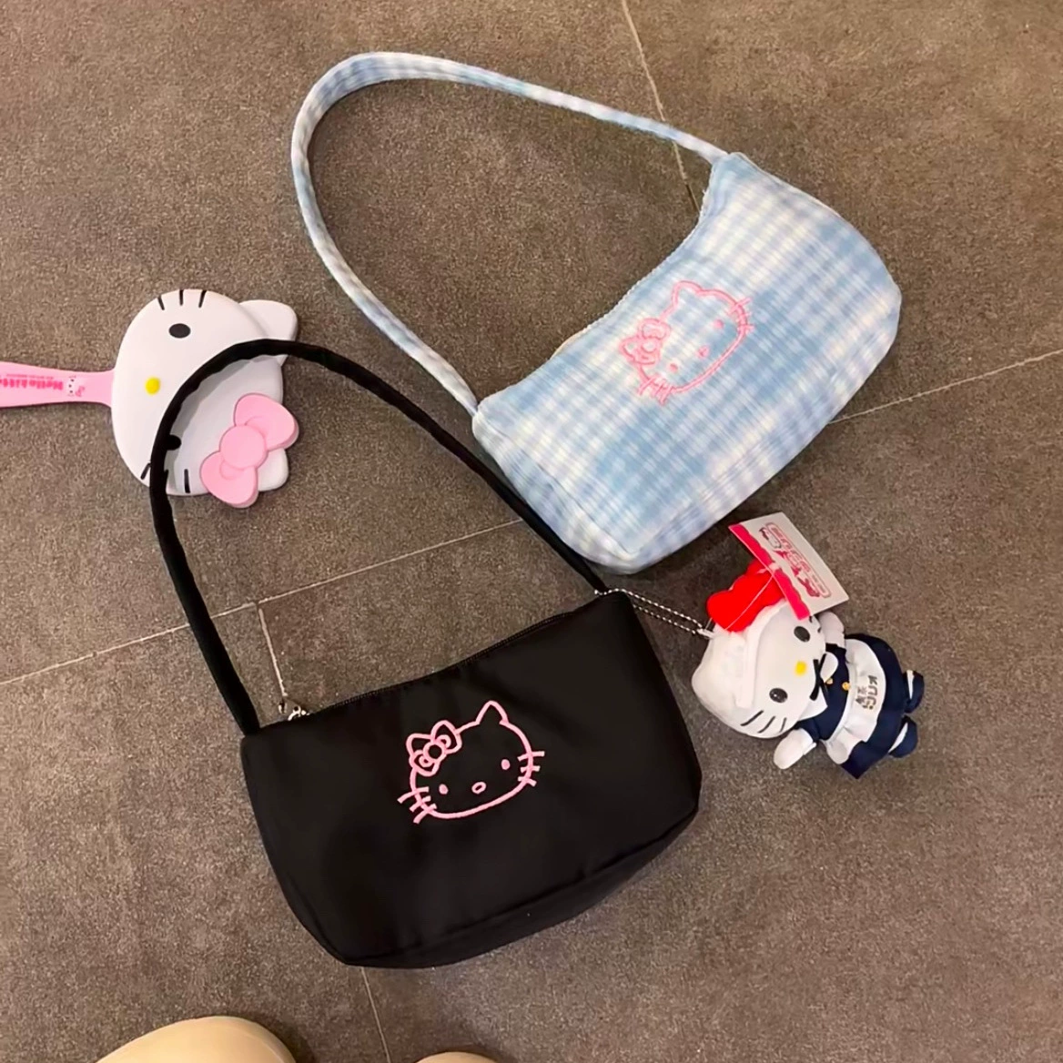 Hello kitty, cute underarm bag, high quality handheld universal one-shoulder bag