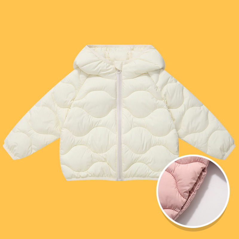 Chaqueta de Algodón con Capucha y Bolsillos Estilo Ola para Niños y Niñas, Abrigo Cálido de Algodón para Niños Mayores, 875 image 5