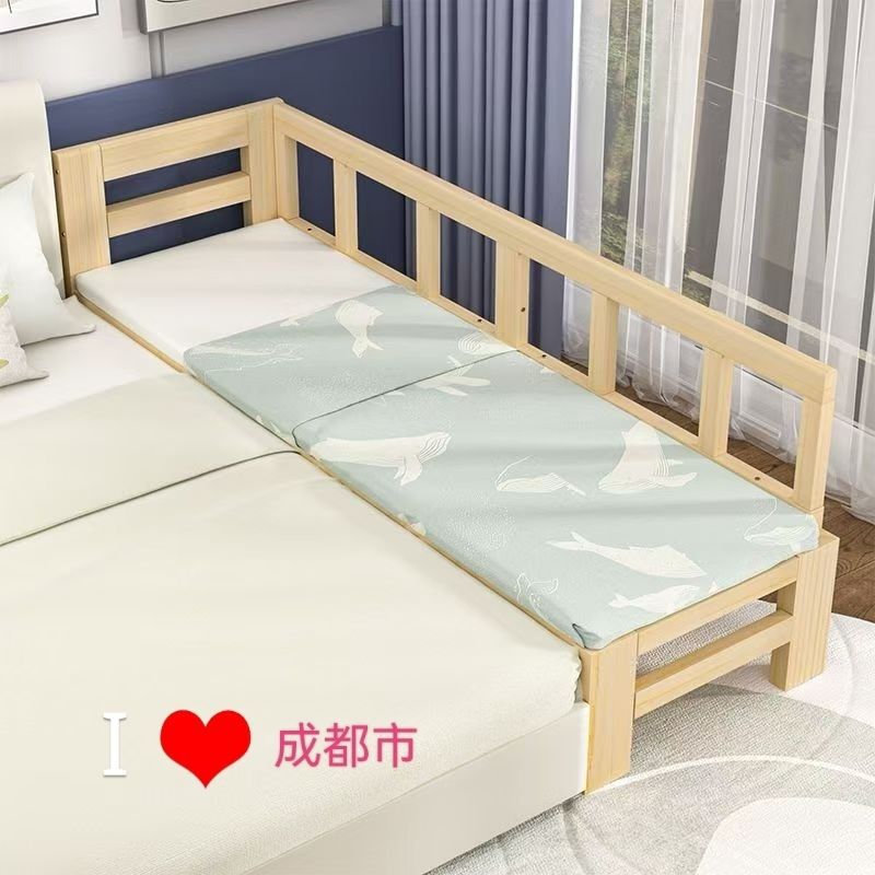 大人可睡实木床加宽拼接床儿童单人床男孩女孩床边简易小床婴儿床|undefined