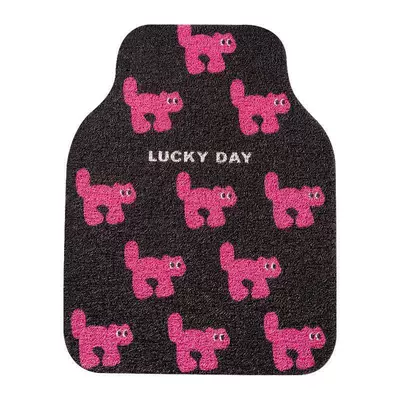 car anti-dirty car mat – Universal Foot Pad - black-pink-kitten-5065-1-piece-of-wire-circle-front-row