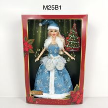 33厘米11寸换装时尚衣服实心芭芘洋娃娃关节可动圣诞系列套装批发