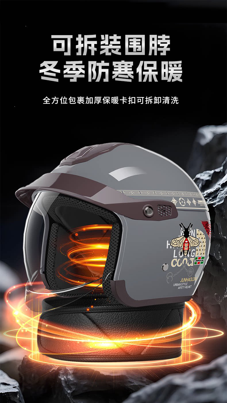 Helmet for women riding electric scooters, rainproof with silver-coated lenses, 3C certified, suitable for all seasons, sun protection, UV protection safety helmet