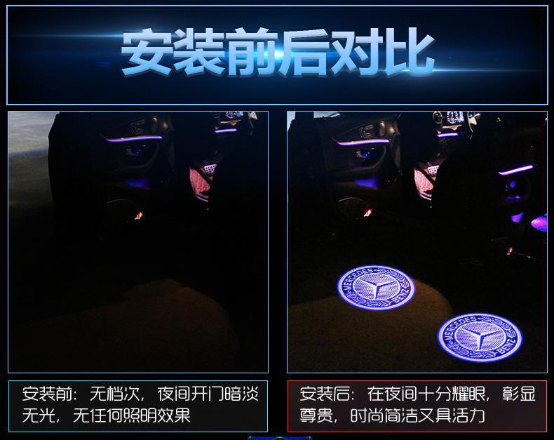Suitable for Mercedes-Benz welcome lamp e-class 200/260l/300l/c-class/a-class glcglb door modified projection lamp