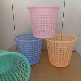 塑料加厚网眼垃圾篓办公室无盖小垃圾桶家用卫生间大号废纸篓批发