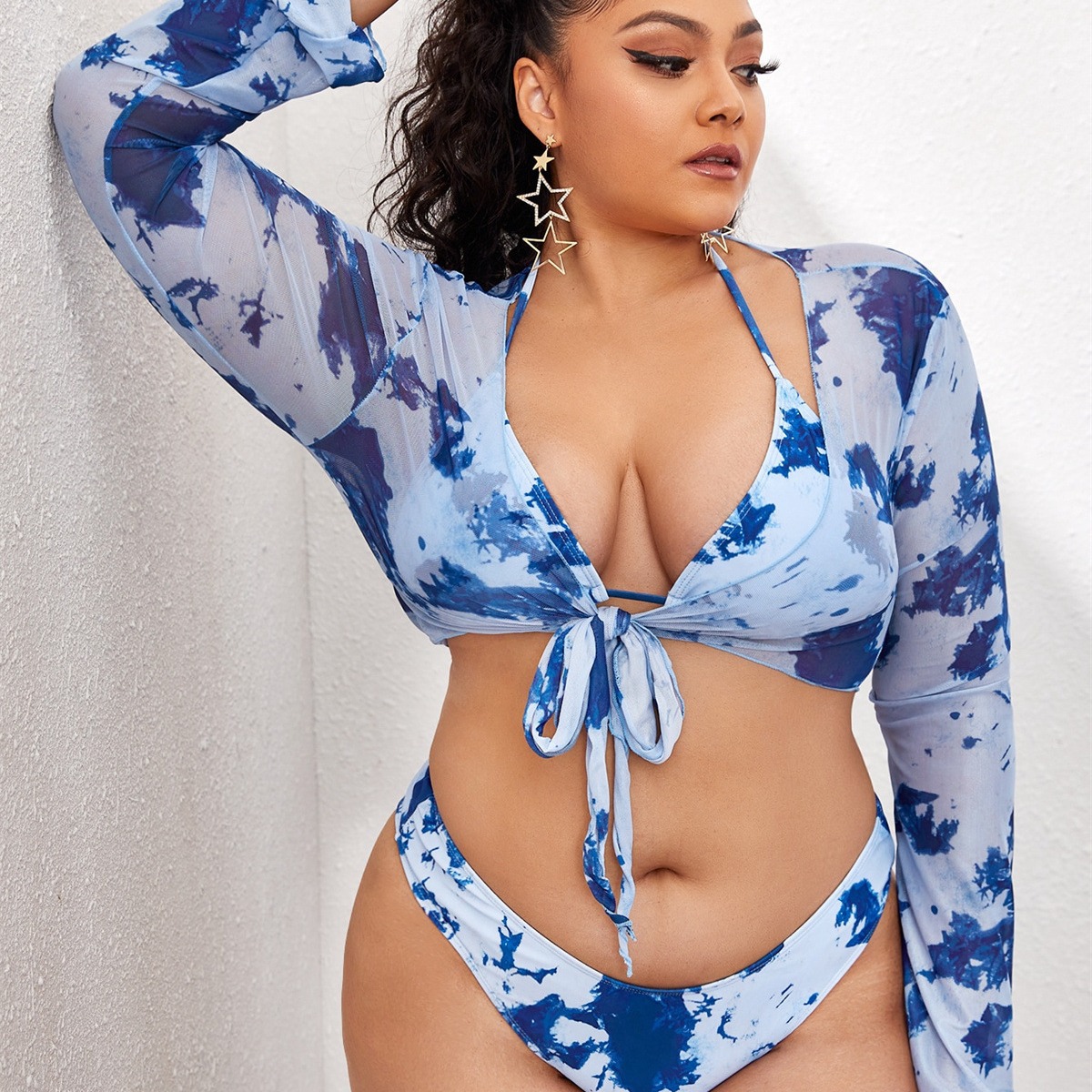 Раздельный купальник, 22 года, большой размер, европейский стиль