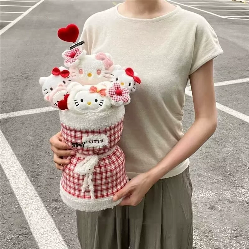 Hello Kitty, милая плюшевая кукла, букет, подарок на день рождения