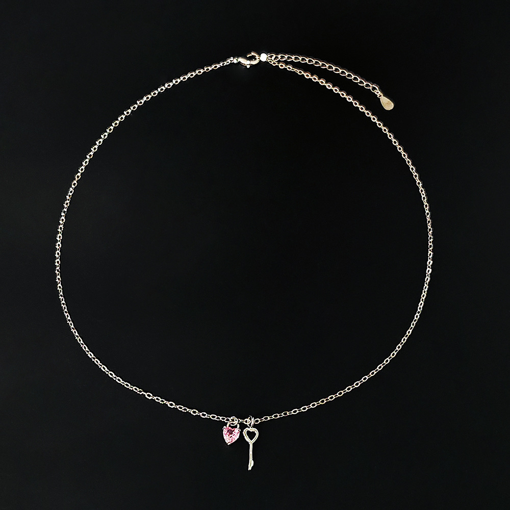 8g Weight Copper Pendant Material Zircon Inlay Material Pendant Necklace Classification Copper Chain Material 1 Piece Quantity Holiday, Daily Occasion Copper Material Heart Shape Pattern Women's Gender Plating, Inlay Design Cute, Sweet Style Copper Plating Inlay Heart Shape Zircon Pendant Necklace 无