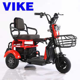 外贸跨境亲子老年成人休闲代步铅酸锂电瓶电动小型迷你残疾三轮车