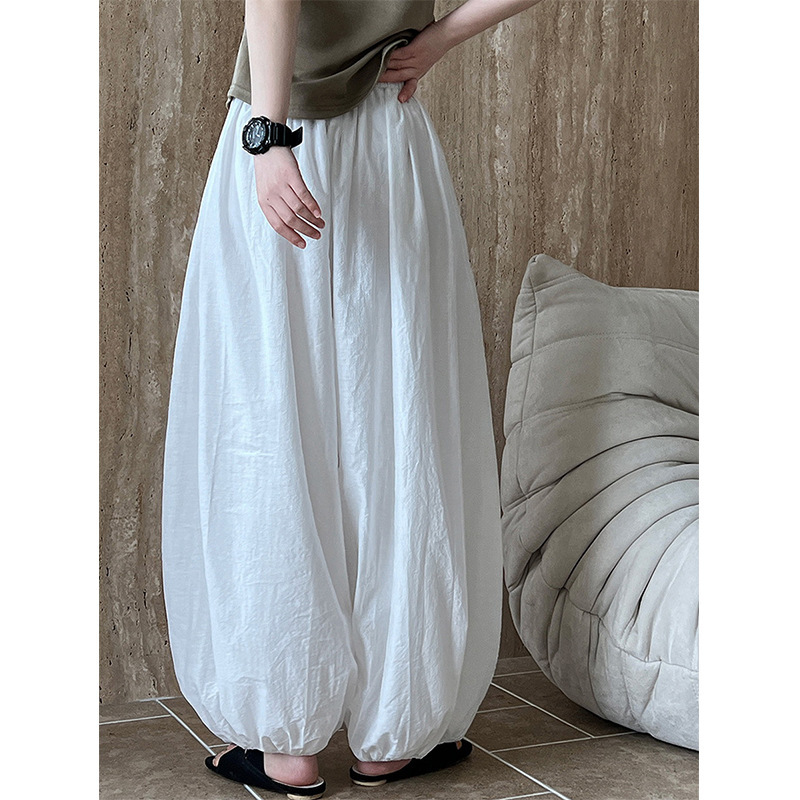 Breathable Cotton ~ Summer New White Loose Bloomers Women's Design Sense Wide Leg Pants Yamamoto Pants Relaxation Sense Pants Breathable Cotton ~ Summer New White Loose Bloomers Women's Design Sense Wide Leg Pants Yamamoto Pants Relaxation Sense Pants