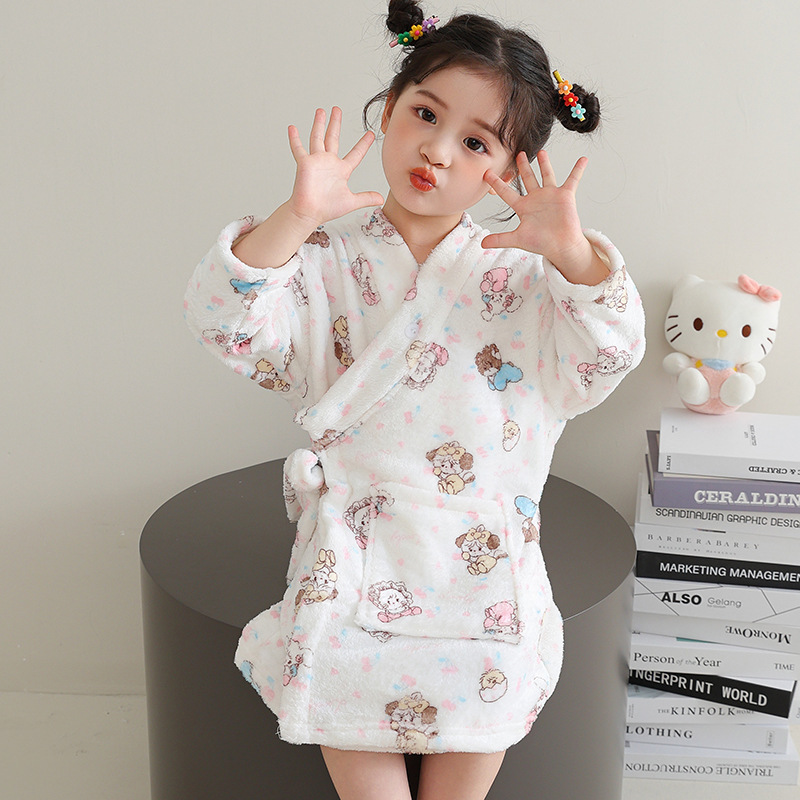 Ropa de baño infantil absorción de agua doméstica se puede usar toalla de baño grande para mantener caliente otoño y invierno suave ropa de baño para hombres y mujeres lindos